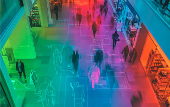 Mapa de calor con datos en tiempo real en un centro comercial