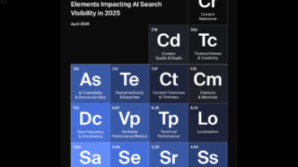 Portada del AEO Periodic Table 2025, un informe de la plataforma HiGoodie