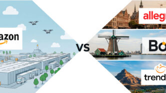 Gráfico que enfrenta a Amazon con los marketplaces locales europeos allegro, Bol y Trendyol