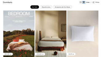 Sección de la web de Hogar de Lefties dedicada a Dormitorio