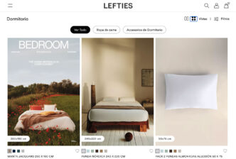 Sección de la web de Hogar de Lefties dedicada a Dormitorio