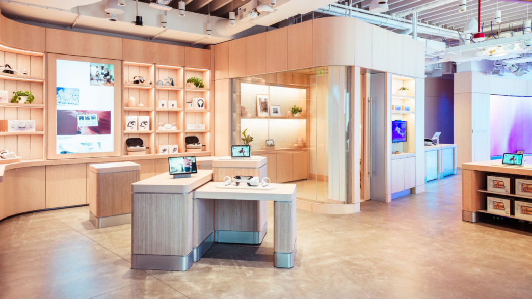 La única Meta Store abierta hasta el momento, en su campus de Burlingame, California