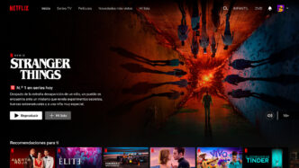 Pantalla de recomendaciones de Netflix