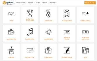 Qualifio ofrece en su web opciones de campañas gamificadas para fortalecer la relación emocional con la marca